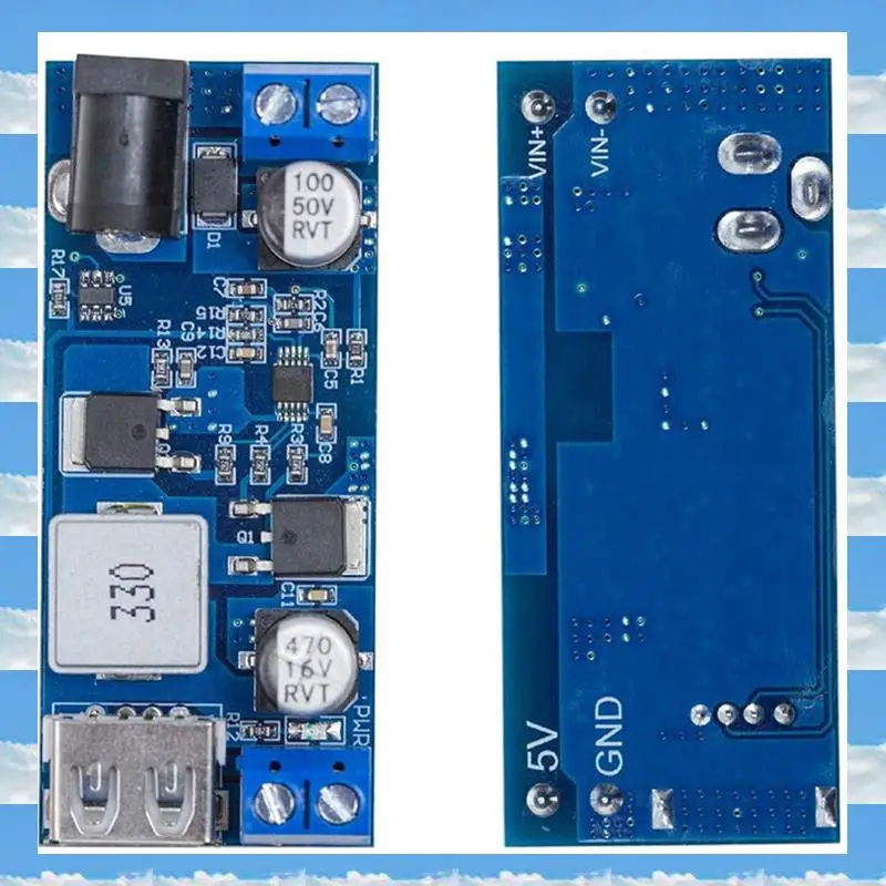 A11I 4X DC6V 9V 12V 24V To DC 5V 5A Buck Converter Module,9-36V Step Down To USB 5V Transformer Dual Output Voltage Regulator