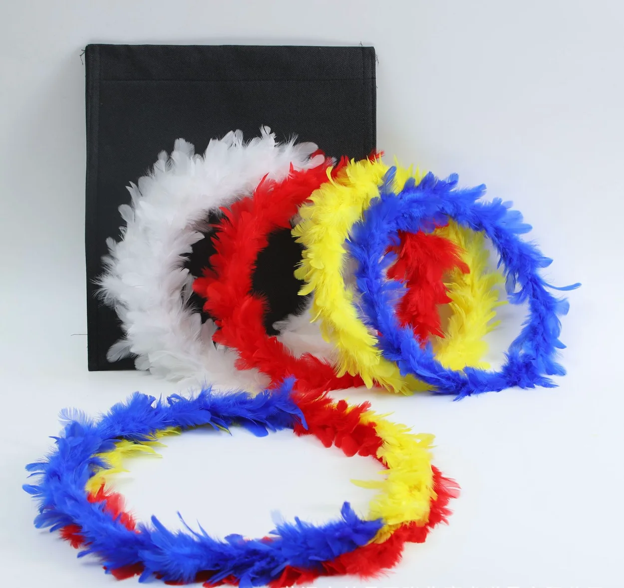 Color Changing Feather Circle Magic Tricks Full Set with Scarves Close Up Gimmick Stage Magia Props Illusion Mentalism Comedy