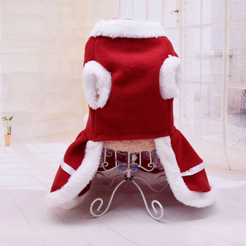 Christmas Pet Dog Clothes Dress for Small Dogs Cosplay Cat Dress Fancy Princess Puppy Dress Santa Claus Skirt Dog Costume