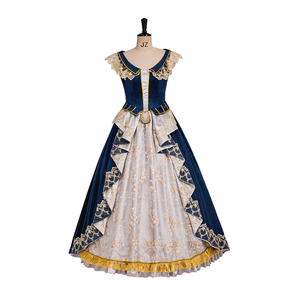 

Alina Starkov Cosplay Costume Blue Dress Women's Coronation Ball Gown Halloween Carnival Party Princess Dance Outfits