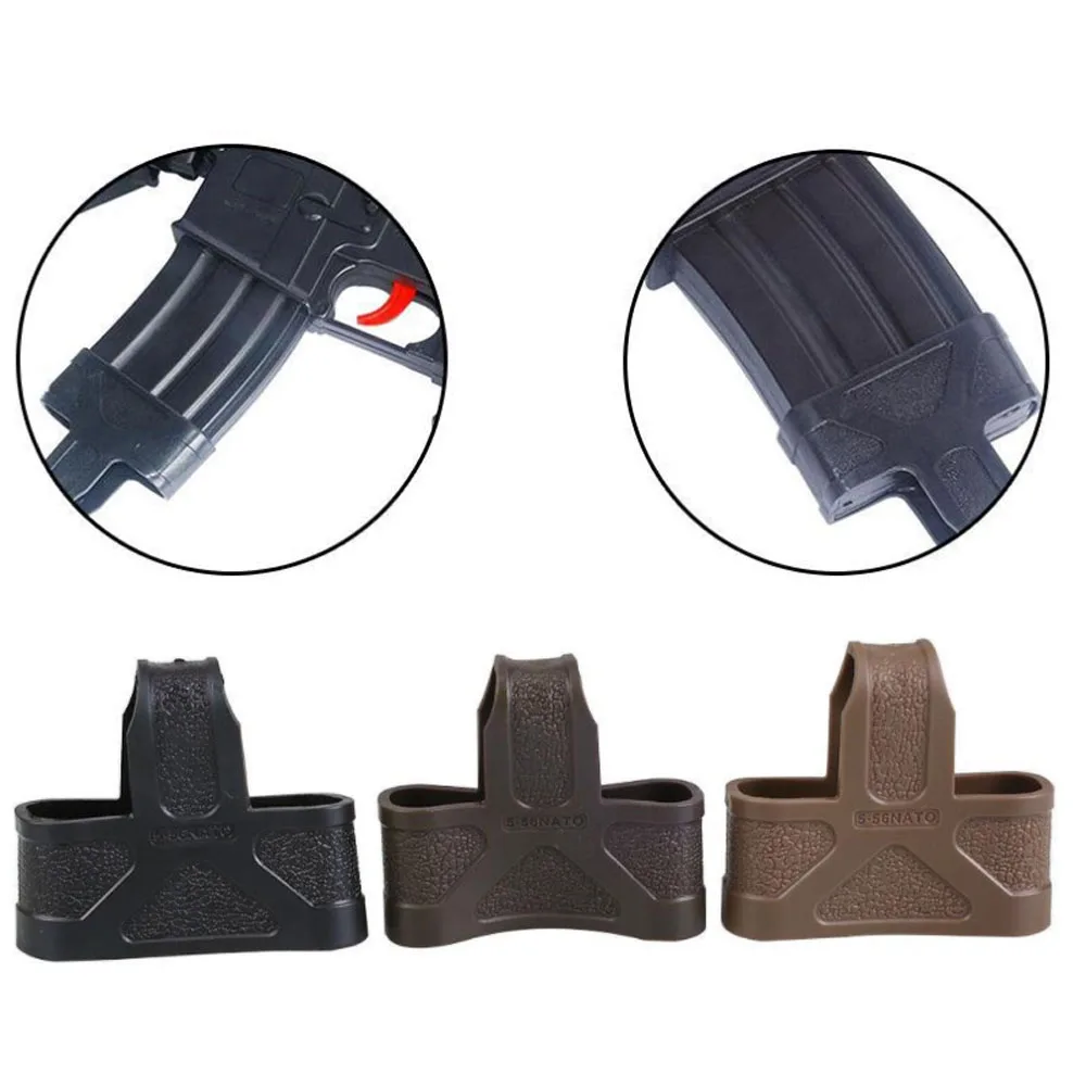 6-Piece Rubber Mag Set Suitable M45.56/7.62 Glock Rifle Rubber Magazine Pouch Marking Bracket Protective Cover