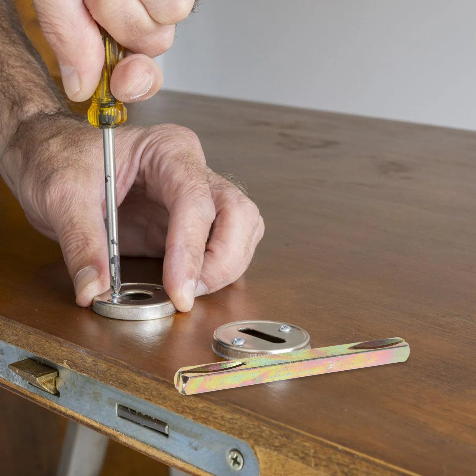 

4Pcs Fingerprint Lock Split Spindle Steel Door Handle Accessories Precision Replacement Square Rod Security Devices