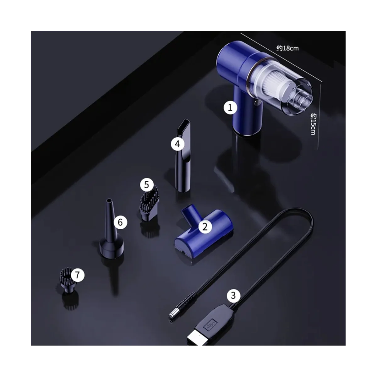 Hands taub sauger für Auto und zu Hause kabelloser tragbarer trockener nasser Mini-Staubsauger schwarz