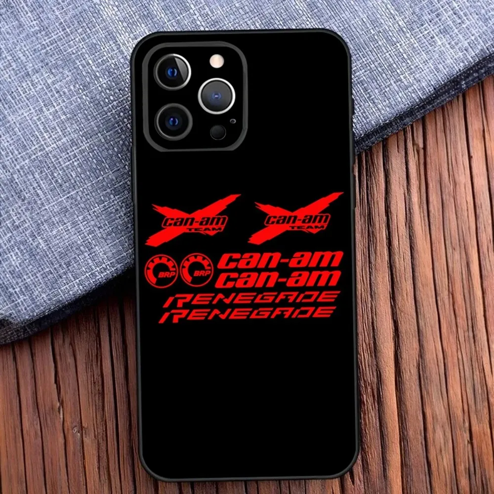 حافظة هاتف Can Am Can-am Team Logo لهاتف iPhone 16,15,14,13,12,11,Pro,X,XS,Max,XR,Plus,غطاء أسود ناعم صغير #4