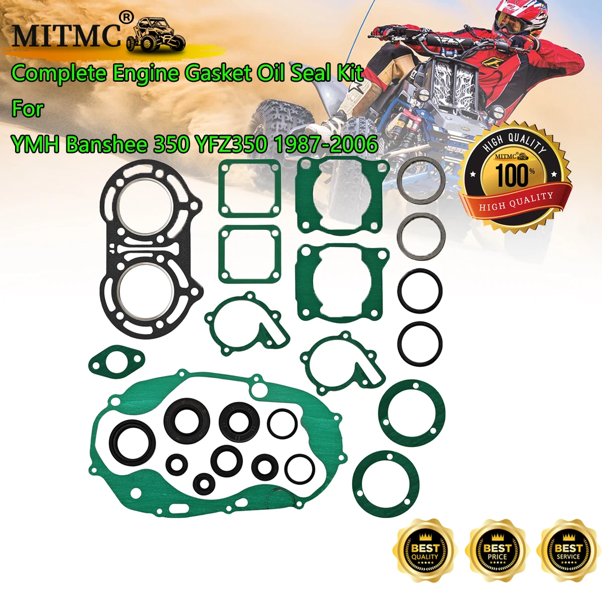 

High Quality Complete Engine Gasket Oil Seal Kit For YMH Banshee 350 YFZ350 1987-2006