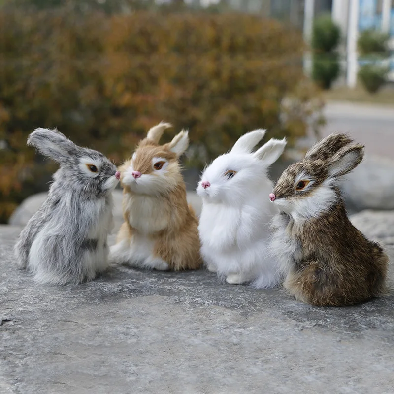 Simulated Rabbit Animal Model Rabbit Household Decorations Rabbit Fur Crafts Gifts