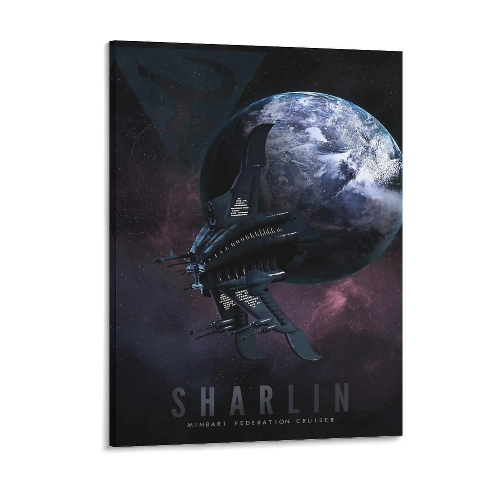Babylon 5 Minbari Sharlin Cruiser Canvas Painting Printing Iron Mural Club Bar Customize Framed Wall Paintings