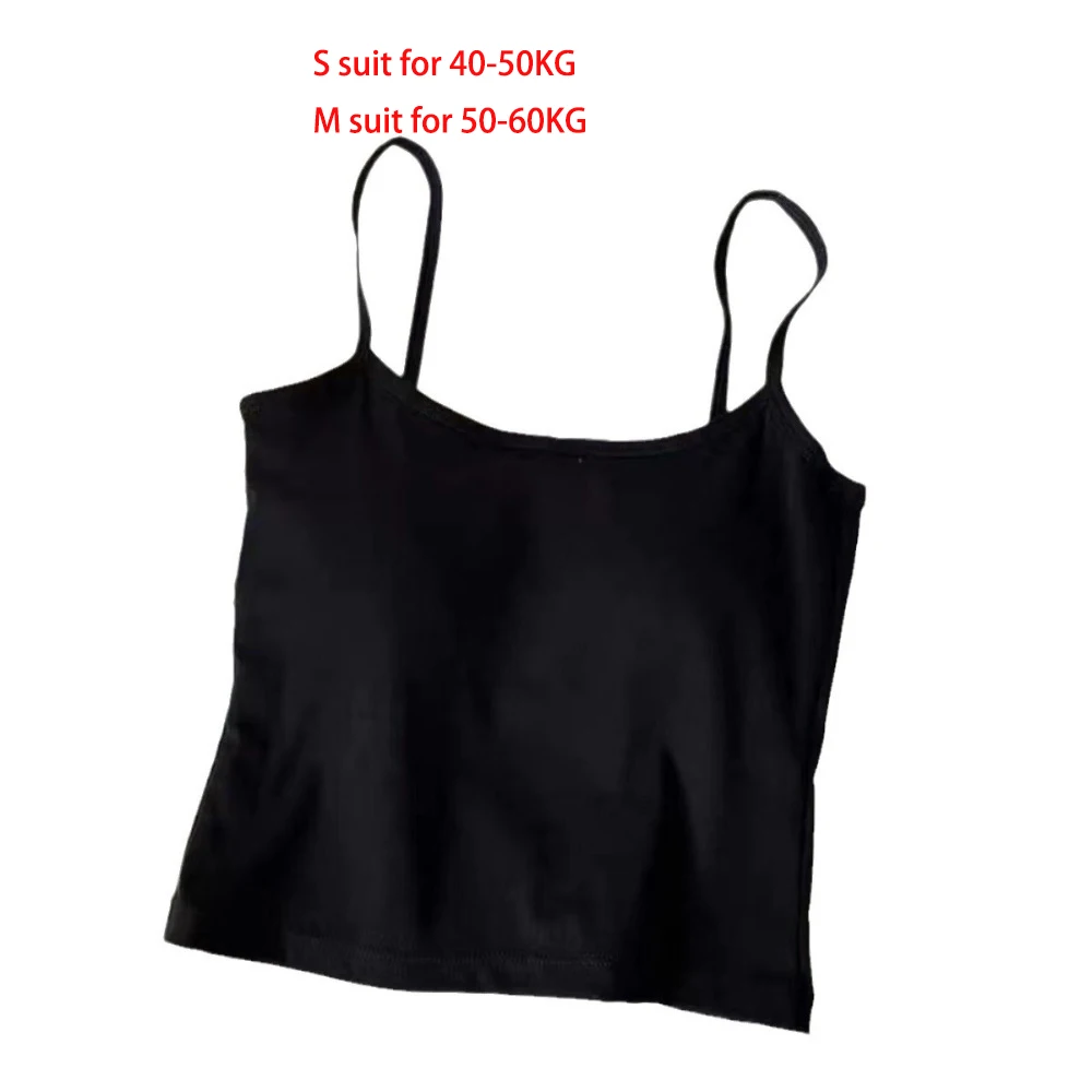 قميص قصير جديد بدون أكمام بلون سادة مع وسادة صدر ملابس خارجية قصيرة سترات رياضية صيفية