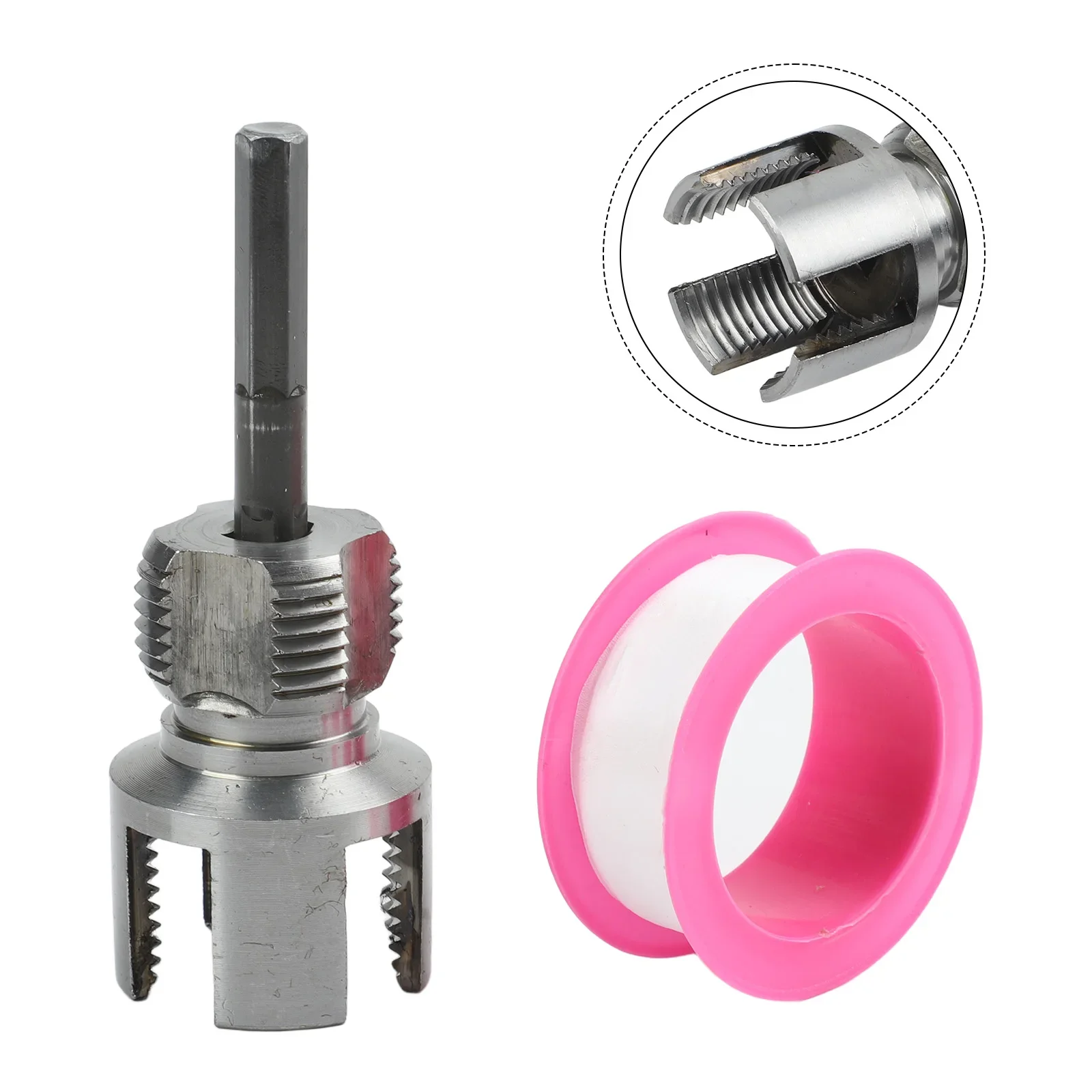 Integrated 1 Piece Threading Tool for Water Pipes 20MM+25MM with Metal Die for Efficient Internal and External Thread Cutting