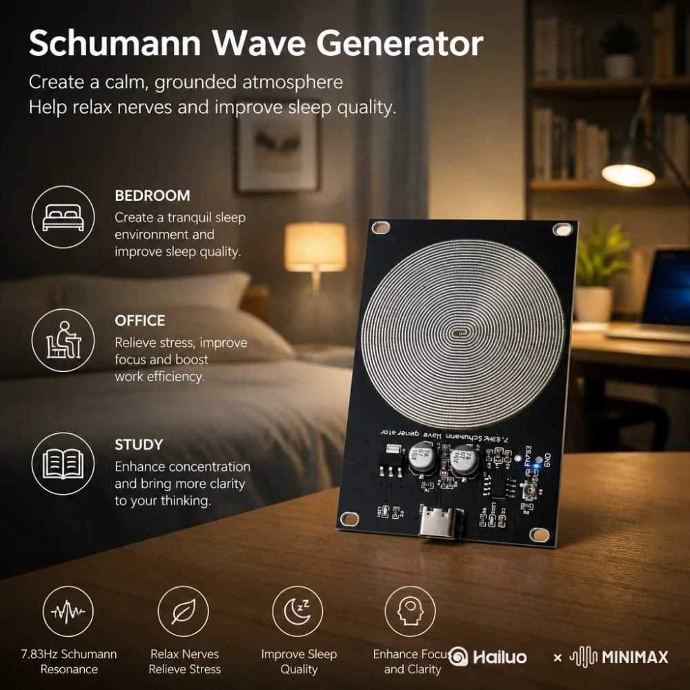 DC 5V 7.83HZ Schumann Wave Generator Extremely Low Frequency Pulse Generator Type-C Interface Signal processing module