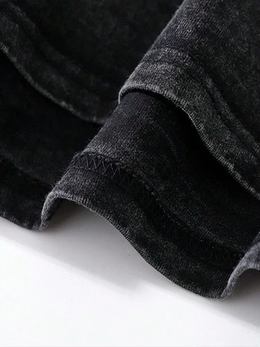 Imagen 2 del producto Camiseta de algodón viejo lavada de anime para hombres y mujeres estilo callejero Harajuku, ropa superior de verano para hombres, mangas cortas