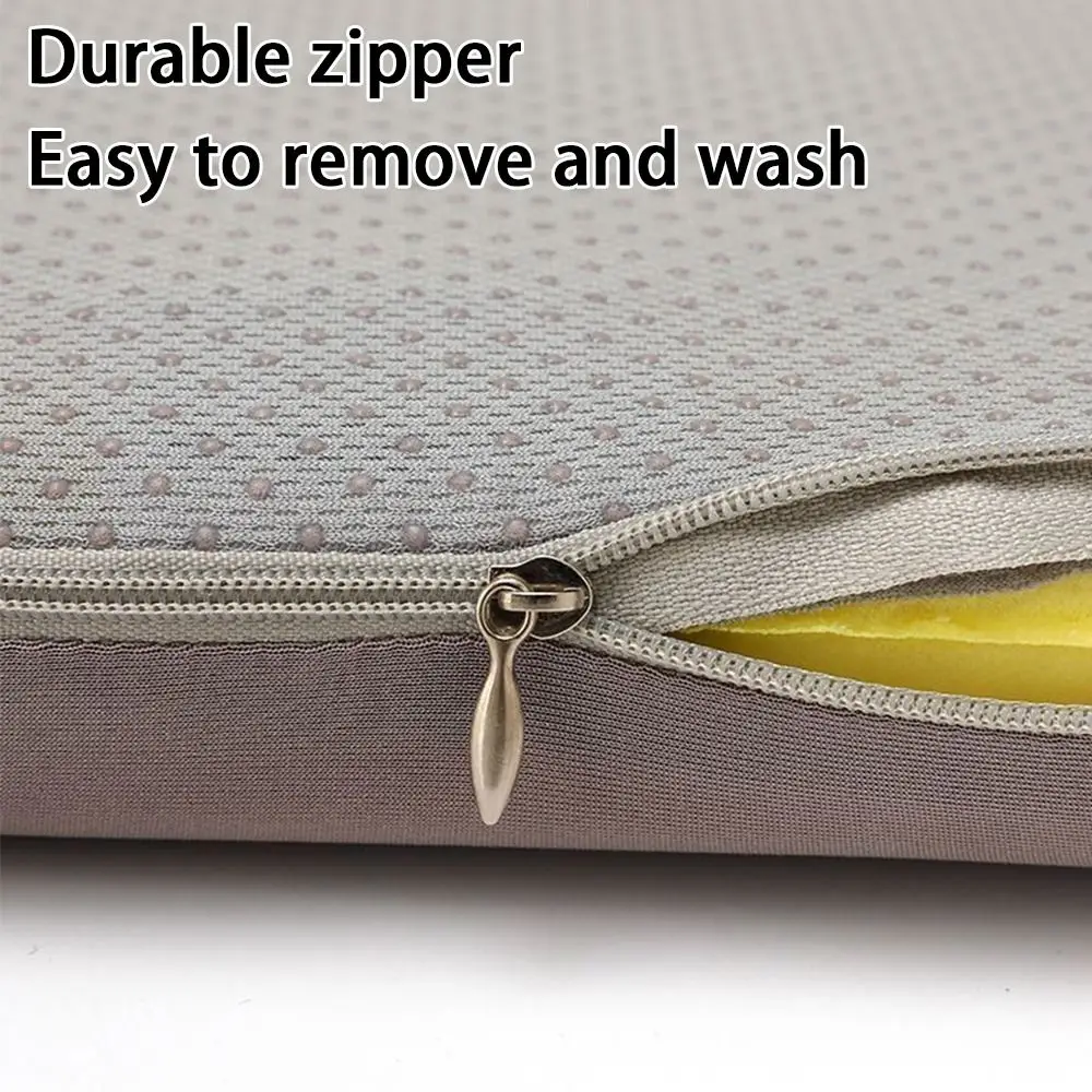 4cm Thick Seat Cushion Memory Foam Breathable Car Seat Pad Anti-Slip Rebound Waist Cushion