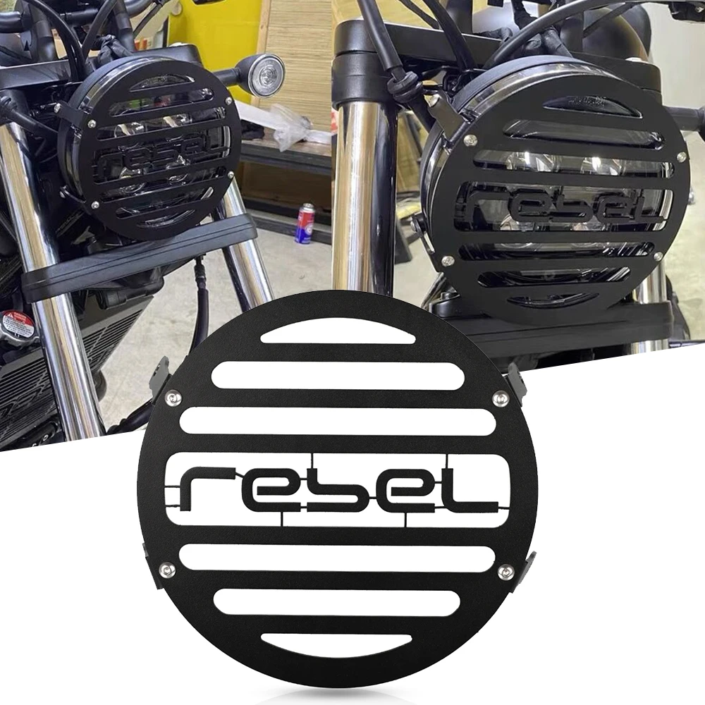 

For HONDA Rebel Cmx 300 500 CMX300 CMX500 Rebel 2020 - 2025 Motorcycle Accessories Front Headlight Grille Guard Cover Protection