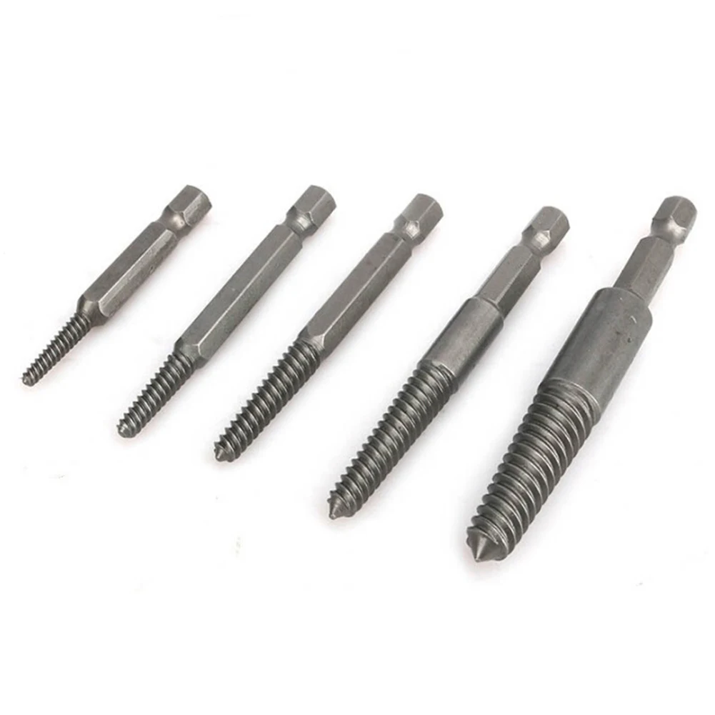 Extension Rod Hex Screw Extractors 1/4 Inch Shank Silver Stripped 12Pcs/Set 6.35mm Bolt Remover For Broken Screws