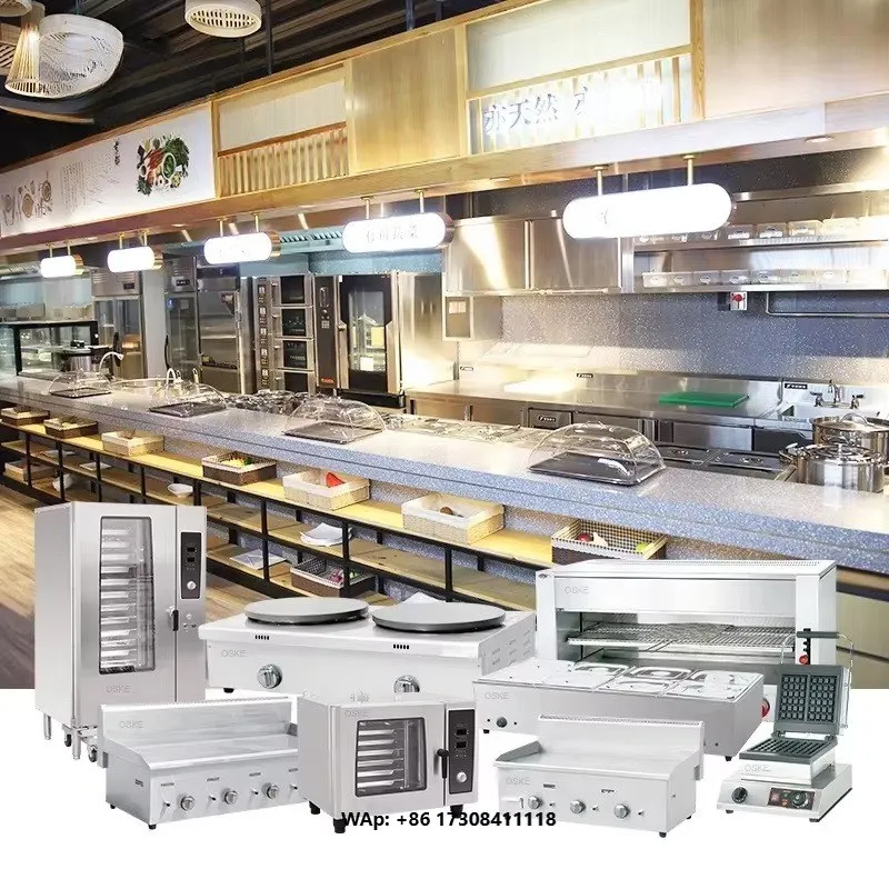 Customized Commercial Restaurant Kitchen Equipment Full Set Stainless Steel Restaurant Cooking Supplies