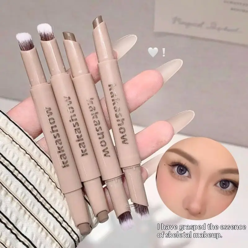 2-in-1 Facial Contouring Pen With Precision Brush Long Wearing Matte Contour Stick for Vacation Makeup Gifting
