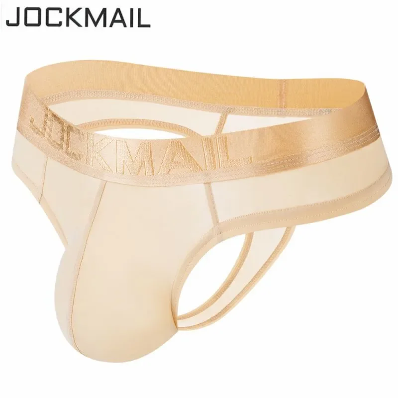 JOCKMAIL erkek şeffaf iç çamaşırı erkek penis kılıfı külot bikini erkek thongs tanga hombre kayma jocks eşcinsel iç çamaşırı jockstrap