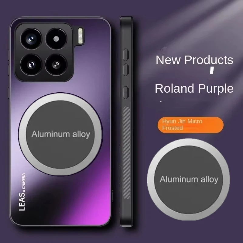 Luxury Metal Car Magnetic Holder Stand Matte Phone Case for Xiaomi 14T 14T Pro 13T 13T Pro 12T AG Frosted Protect Silicone Cover