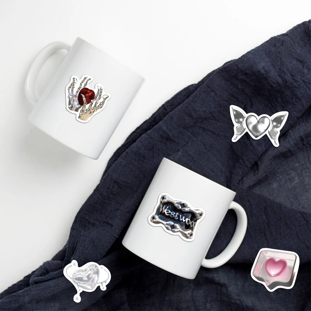 66 pçs prata arte ins estilo adesivos simples para portátil geladeira telefone capacete decalque bulingbulingstickers loja