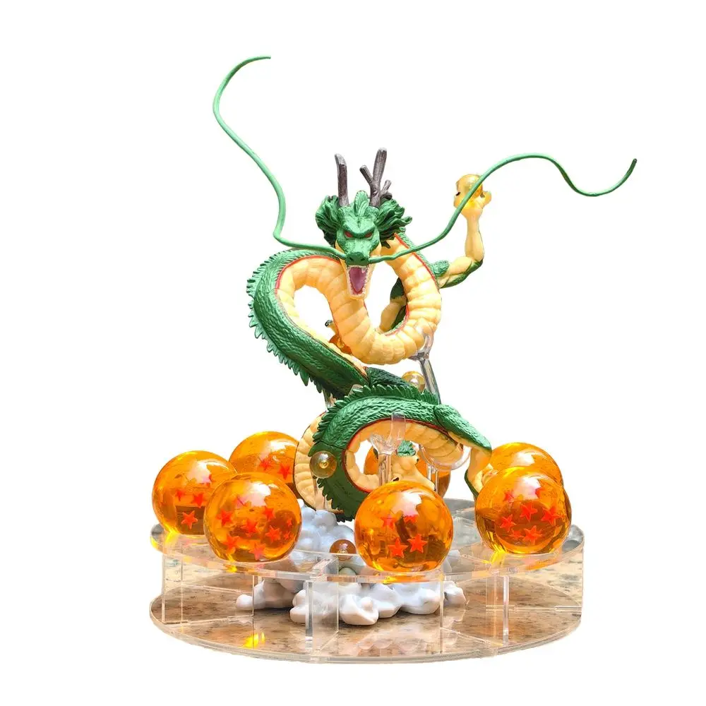 New Anime Dragon Ball Super Saiyan Shenlong Action Figures 3.5cm 7 Star Crystal Balls Model Toys Xmas Gift