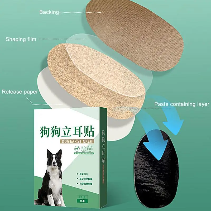 Dog Ear Stand Up Stickers Practical Corrective Dog Ear Stickers Ear Lifting Patch Dog Ear Posting Kit for Samoyed Shepherd