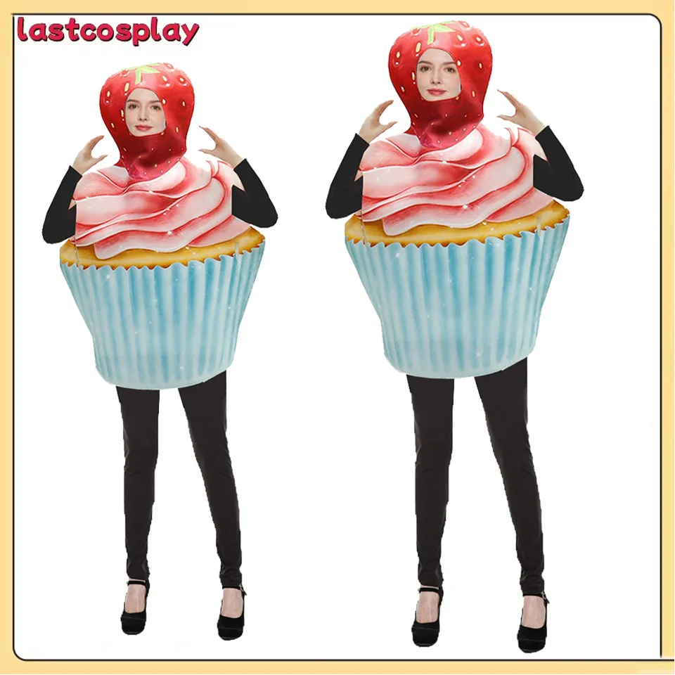 

Halloween Children Funny Cosplay Strawberry Ice Cream Costume Boys Girls Stage Performance Carnival Dress Up Party Clothes Suit