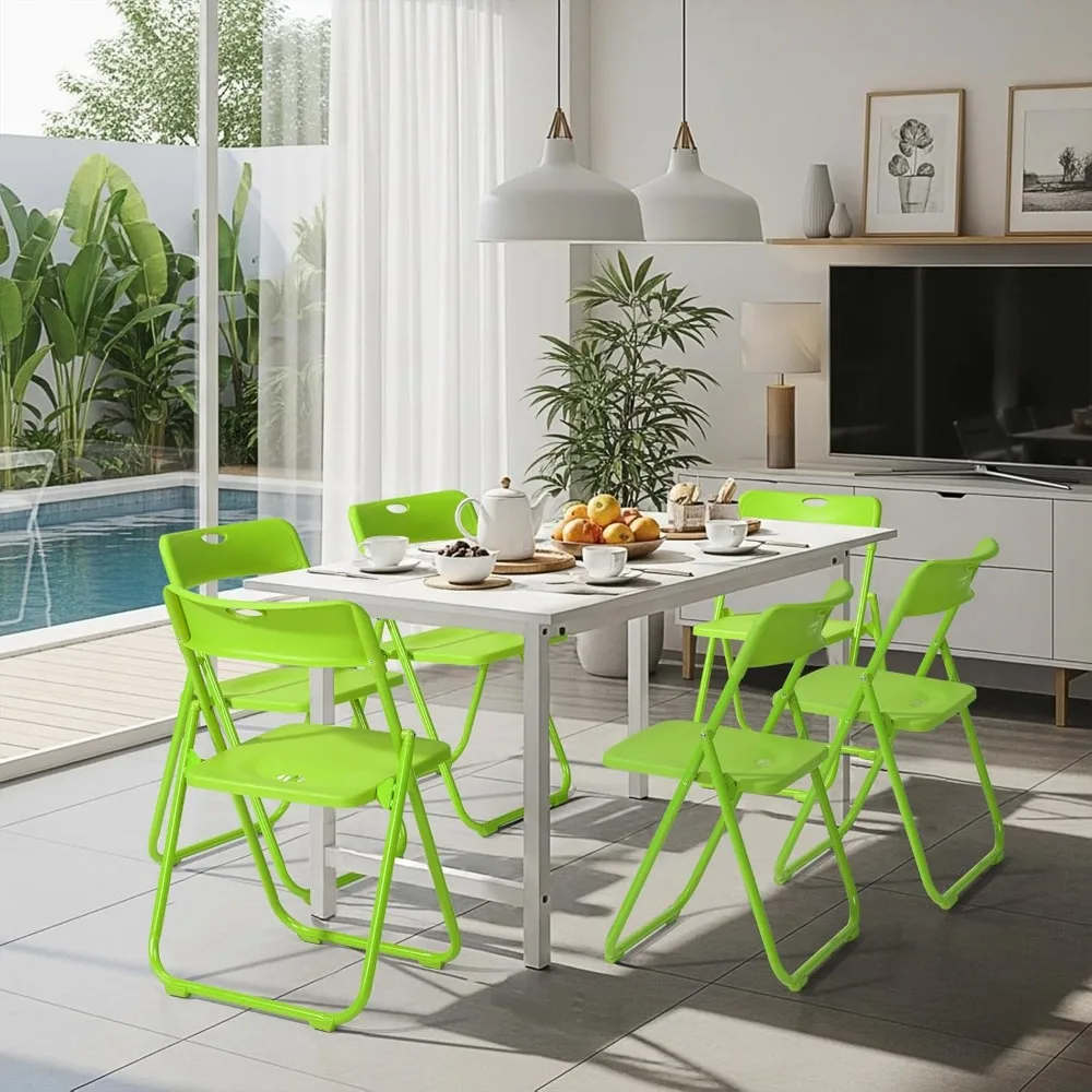 

10 Pcs Folding Chair, 300LBS Lightweight Foldable Plastic Chair, Reinforced Metal Frame Easy to Fold & Store for Indoor .