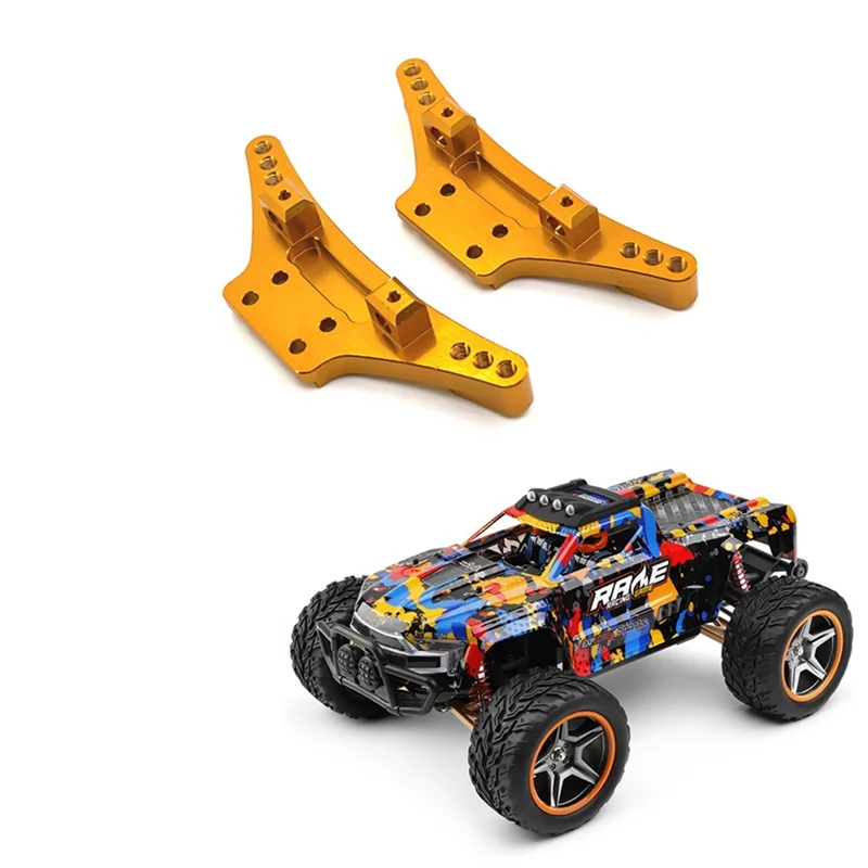 Torre ammortizzatrice anteriore e posteriore in metallo per Wltoys 104009 104016 104018   12401 12402-A 12403 12409 Parti di aggiornamento, gialle