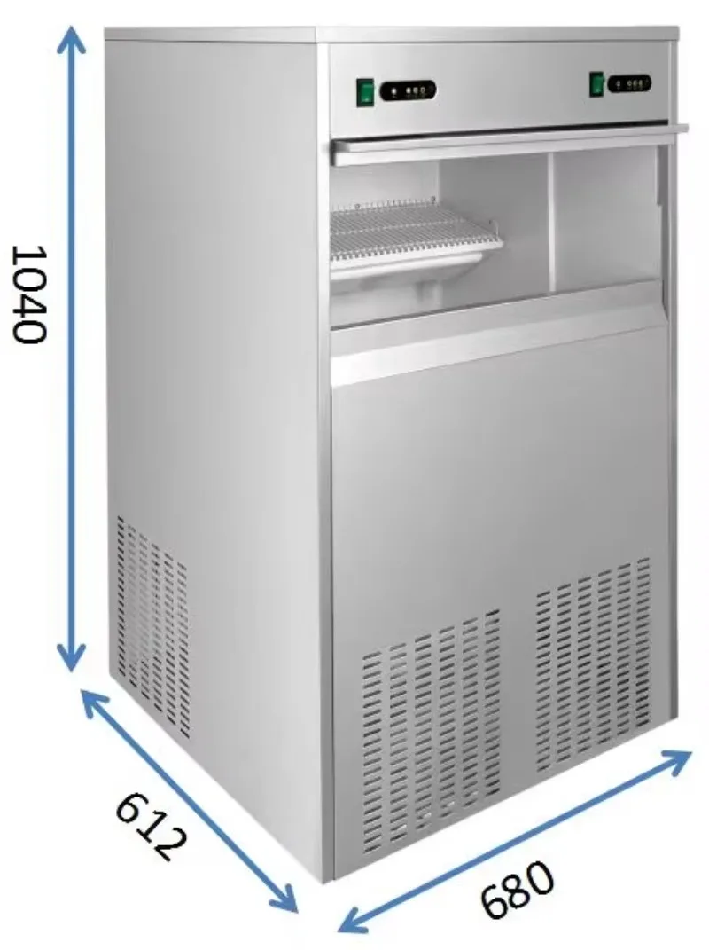 Commercial Bullet Ice Making Machine 100kg/24h Bullet Ice Maker for Drinking