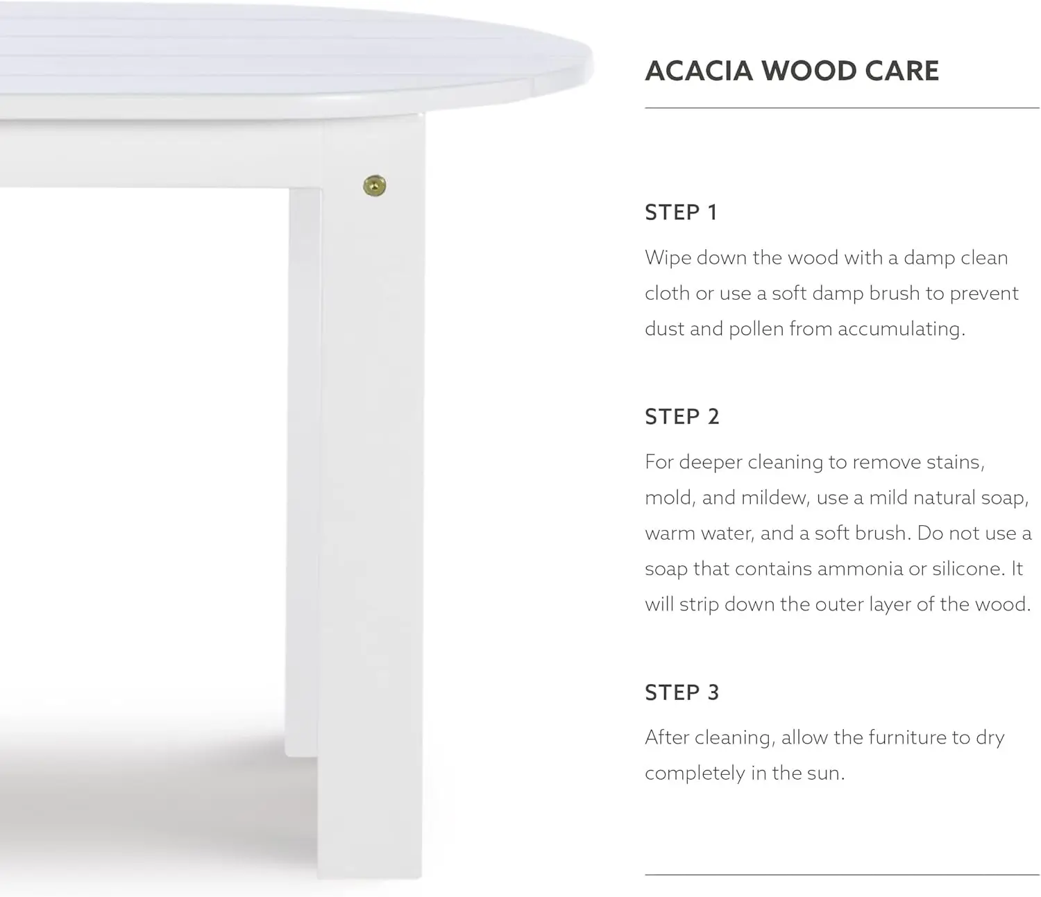 Jayde Adirondack Coffee Table, White 18.11D X 35.24W X 18.11H In