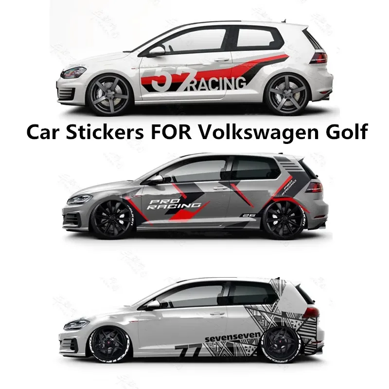 

Автомобильные наклейки для Volkswagen Golf 6 Golf 7 Golf 8, наклейки для кузова, спортивный декор, виниловые аксессуары на заказ