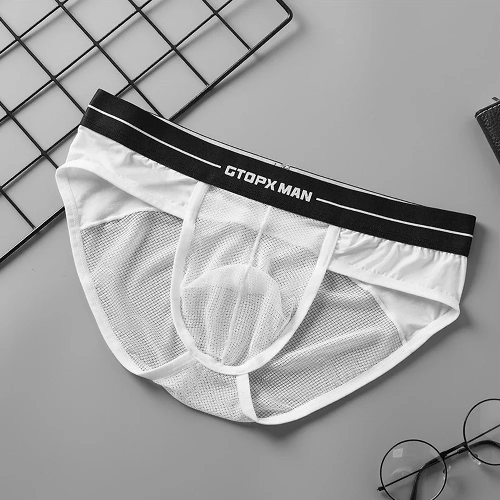 

Bulge Pouch Shorts 2XL Men's Mesh Briefs Solid Color Design 25 Spandex Material 75 Polyamide Fabric Casual Wear