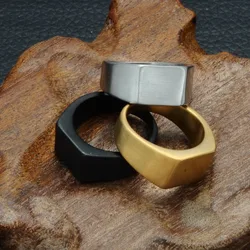 New Europe and The United States Fashion Trend Simple Men's Ring Trend Personality Punk Hip-hop Men's Ring Party Jewelry Gifts