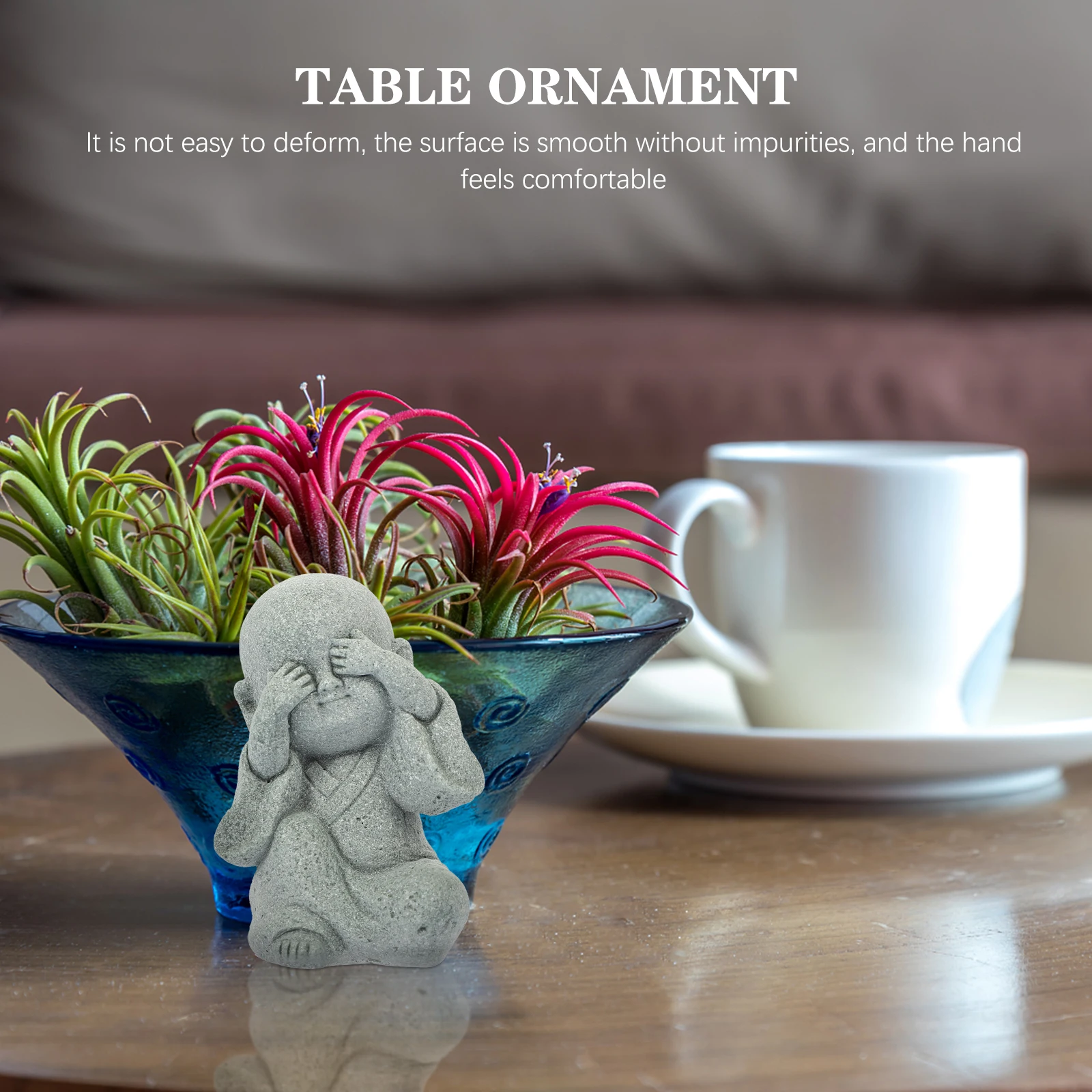 

Exquisite Monk Decor Wear-Resistant Home Supply Meticulous Workmanship Vivid Sculptures Versatile Style Refreshing Interior