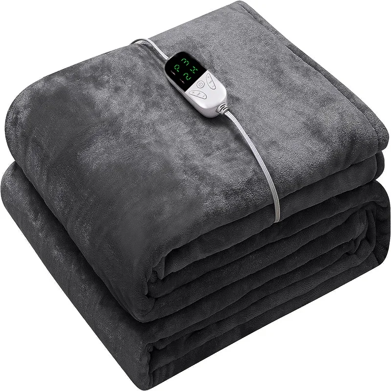 Flannel Electric Blanket Heat Throw Blanket  6 Gear Temperature Adjustment 5 Gear Timing AutomaticShut-off