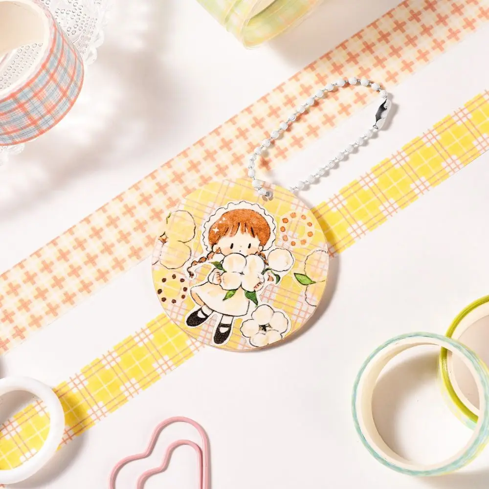 DIY Arts Crafts Check Pattern Washi Tape Set Journaling Scrapbooking Arts Masking Tape Sticker PET Labeling