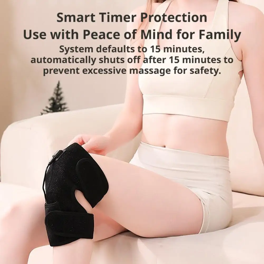 Electric Heated Heat Therapy Wrap Hot Compress Vibration Massager Adjustable Strap for Knee Shoulder Neck Back Joint Relief