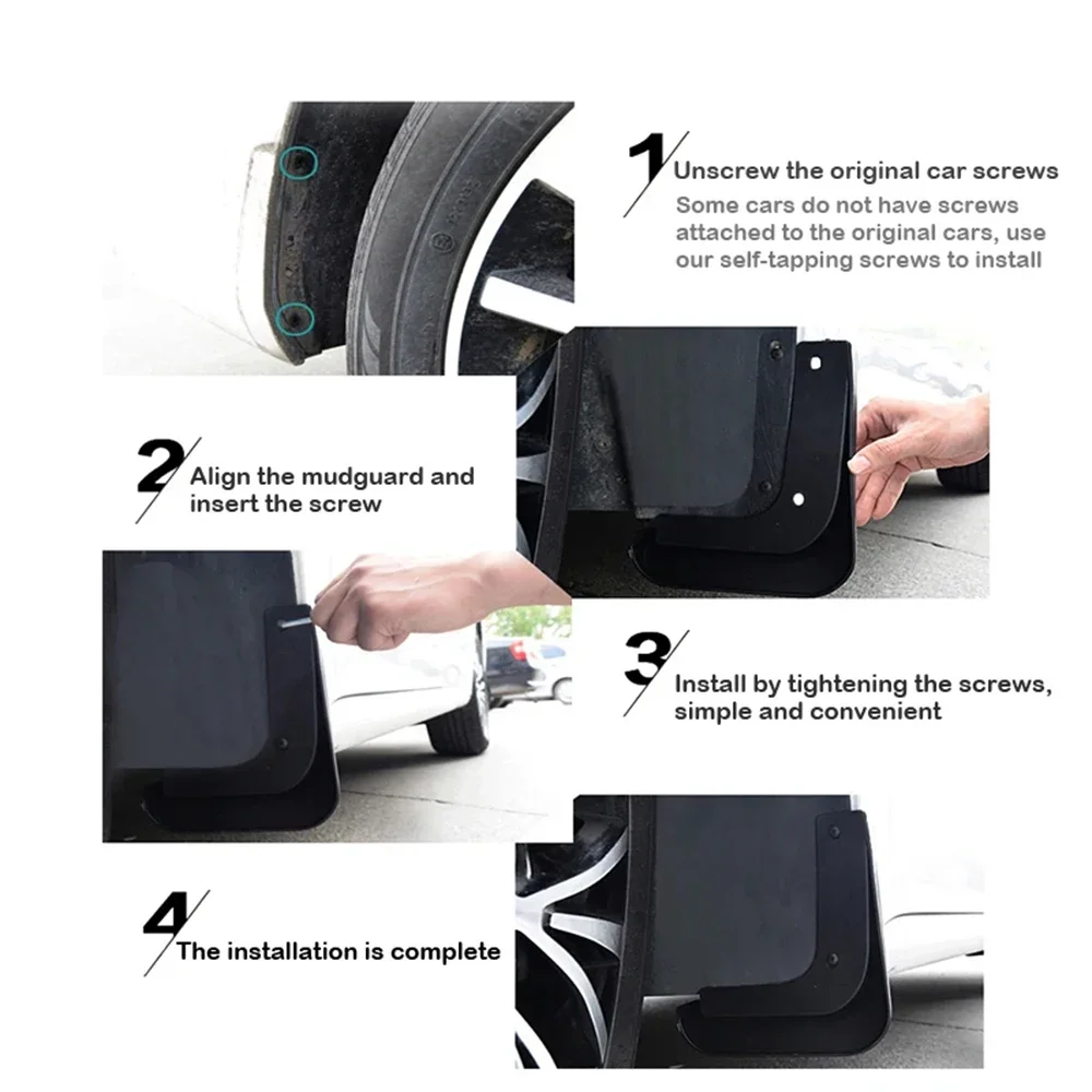 2011 2012 2013 2014-2019 FOR Mitsubishi ASX Mudguard Fender Mud Flap Guards Splash Mudflaps Car Accessories Front Rear 4pcs