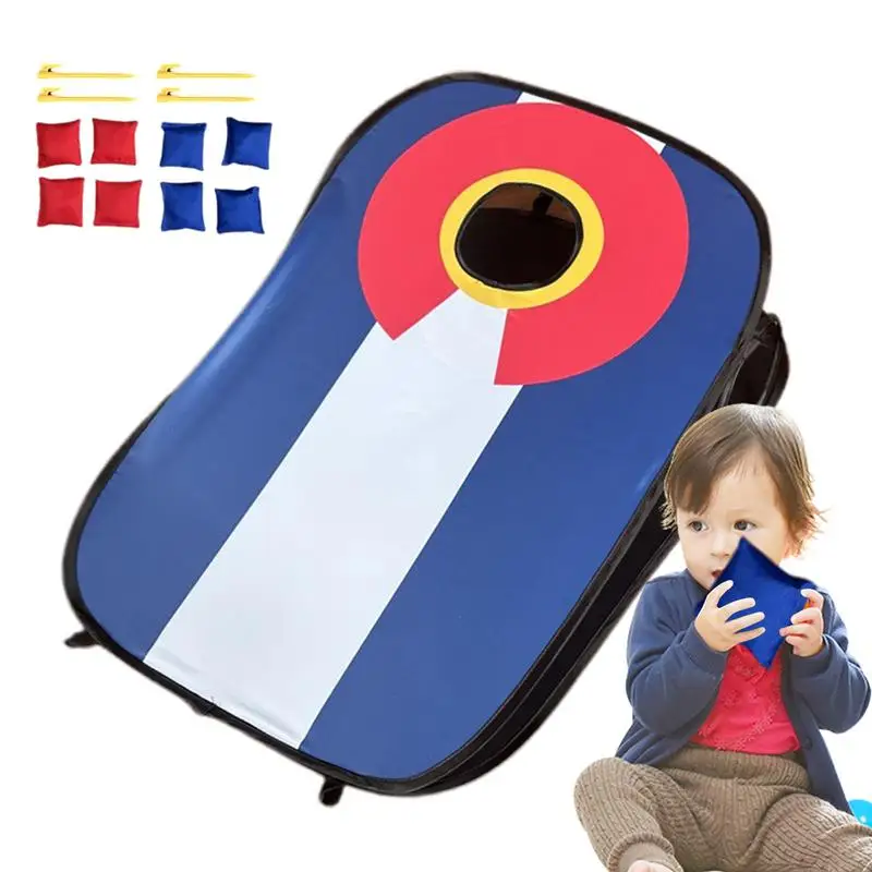 

Bean Bag Toss Game Set Throwing Toys With 8 Bean Bags Portable Outside Lawn Activities Toy For Children Aged 3-8 Years