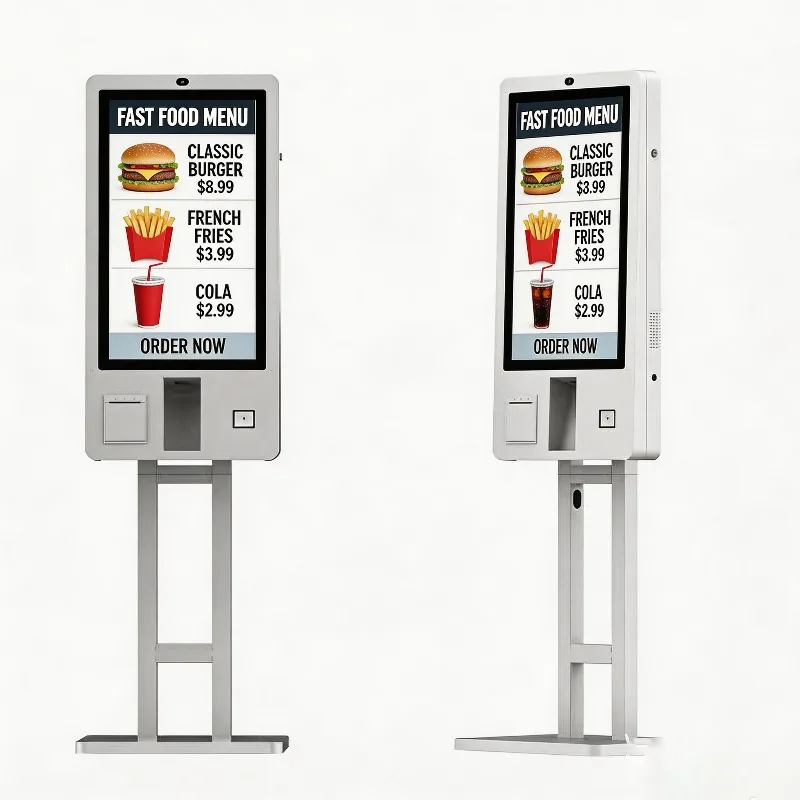 Customized 27 Inch Floor Standing Touch Screen Interactive Payment Self Service Kiosk SDK QR Scan Terminal Windows/Android OS