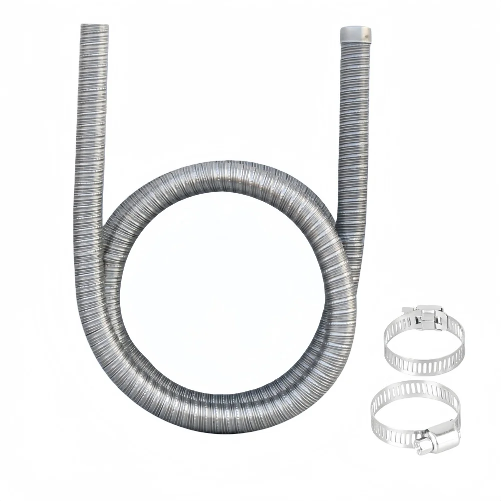 Spiral Thread Stainless for exhaust Fine Threaded Connection Corrugated Chimney 304 Stainless Steel for exhaust Pipe Heater