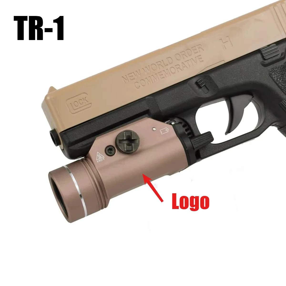 TR-1 TR-7 Linterna táctica 1000 lúmenes para raíl de 20mm Glock 17 - imagen 4