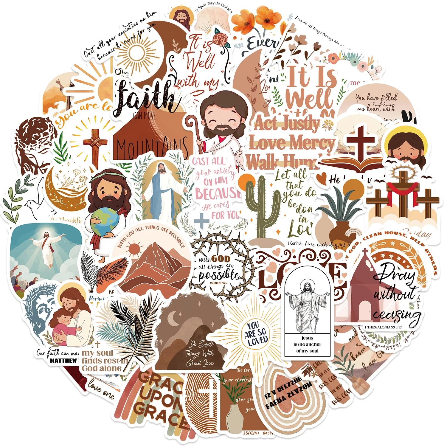 50pcs Bible Proverbs Holy Bible Jesus Christian Religion Sticker Religion Sticker Christmas Suitcase Laptop Luggage Motorcycle