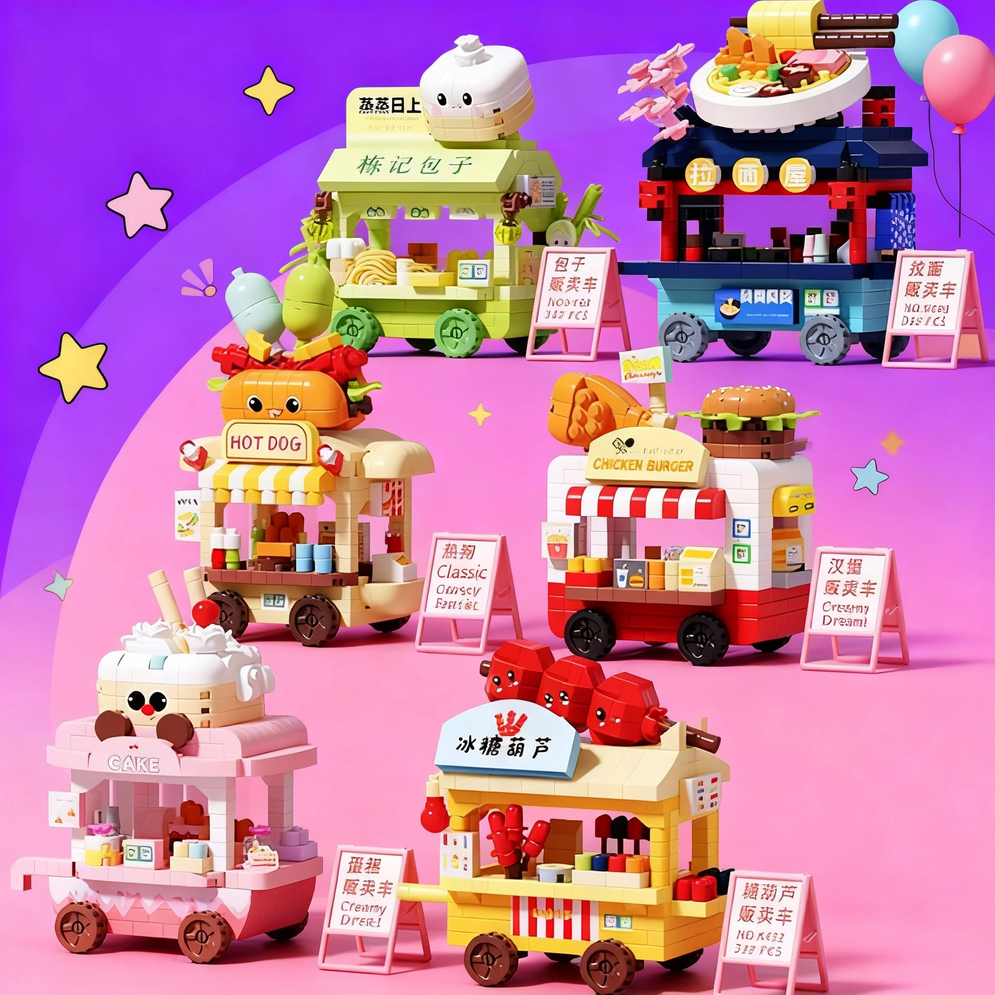 Food Snacks Ideas For Kids - لعبة أطفال مكعبات بناء شاحنة هوت