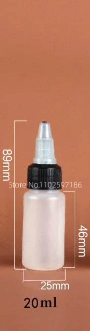 10-200 ml geperst fles semi-transparante geldop puntige neus geëxtrudeerd plastic zachte sub schilderinkt aanpassing split groothandel