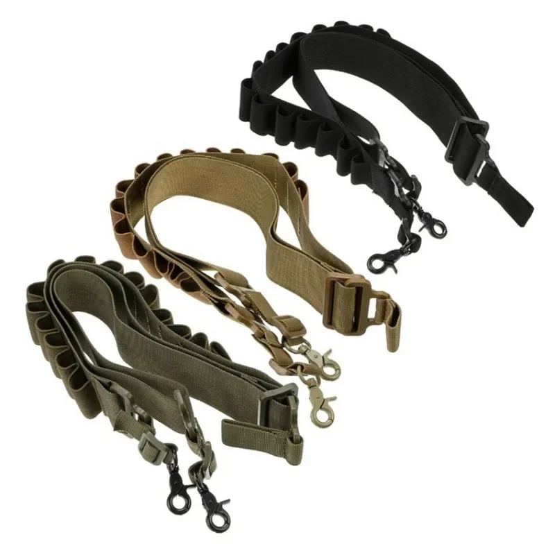 

Function Tactical Shooting Gun Sling 5 Hole Shotgun Carry Strap Molle Tactical Strap Crossbody Gun Strap