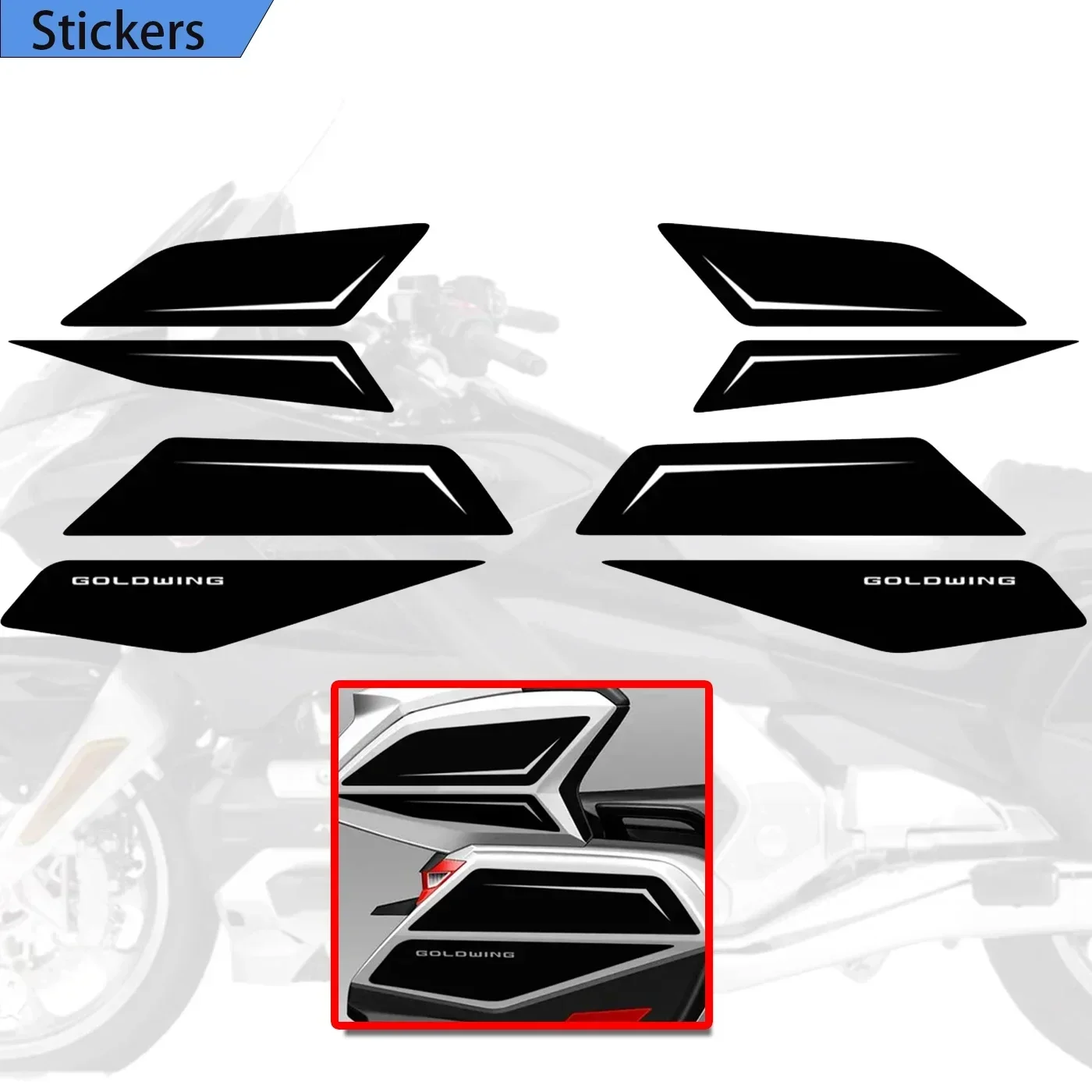 

Stickers Decal adhesive For HONDA Goldwing GL1800 GL 1800 Tour Trunk Luggage Cases Tank Pad Protection Emblem Badge Logo