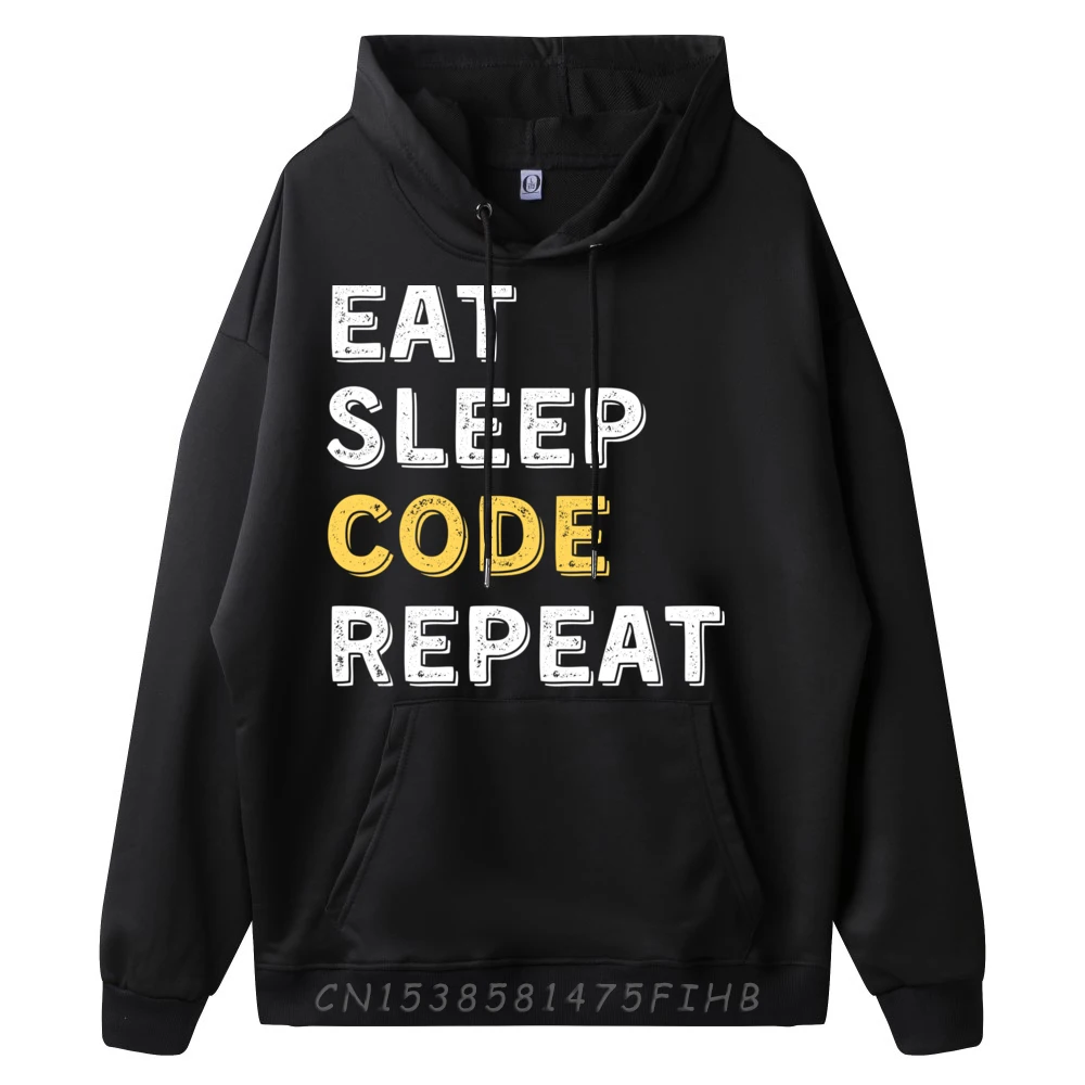 Eat Sleep Code Repeat Funny Computer Programmer Coding Joke Hiphop Streetwear Anime Printing