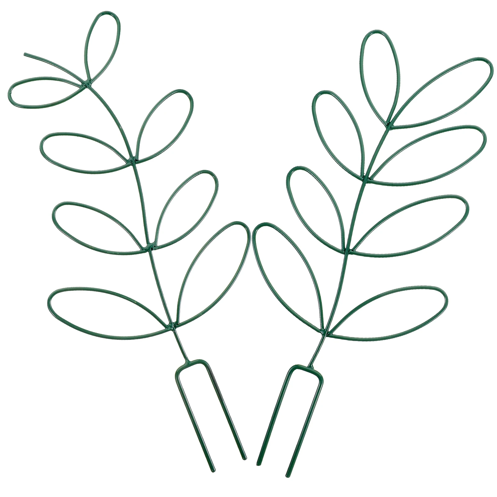 

2 Pcs Plant Support Frame Durable Reliable Iron Trellis for Outdoor Garden Raised Bed Tomato Climbing Plants Green Color