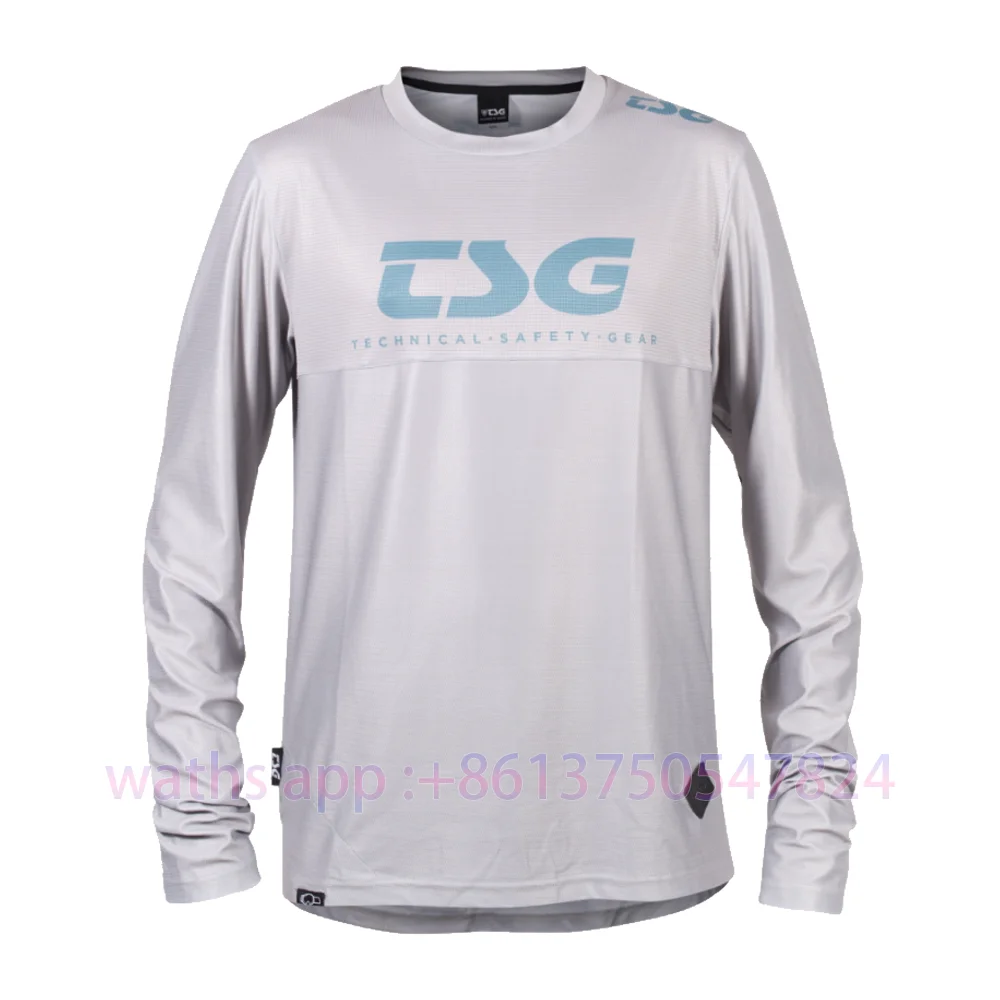 TSG-Long Sleeve Cycling Jersey, Downhill Mountain Bike Jerseys, MTB Tops, MX Motocross, Bmx Racing Jersey, DH